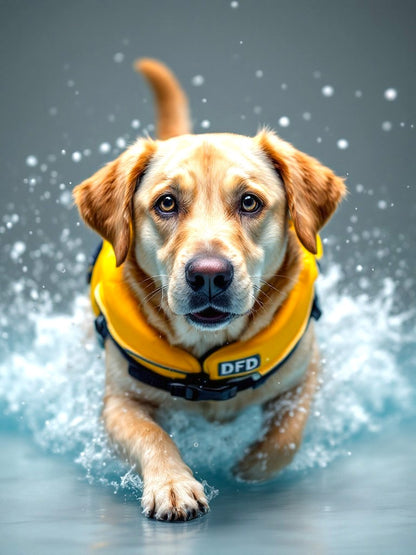 DFD Dog Life Jacket, Dog Life Vest for Swimming - Medium, Yellow